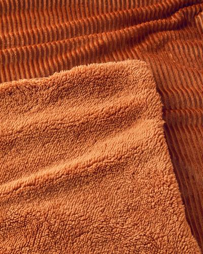 Corduroy Тв Одеяло Кадифе с Шерпа 120x160 см Изгоряло оранжево