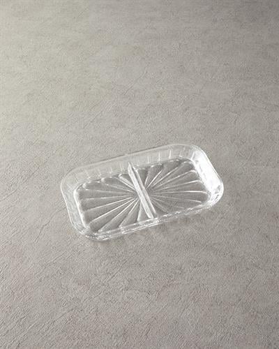 Cosmos Плато За Предястия С 2 отделения Стъкло 25x15 см Прозрачен