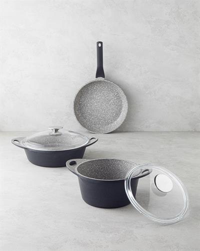 Costa Комплект Тенджери 5 части Алуминий 20-26-26 см Сив