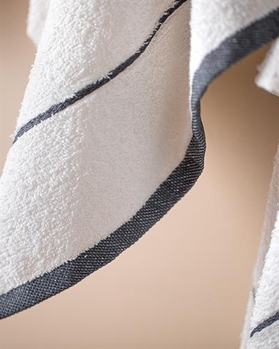 Cosy Хавлия За Баня Комплект Памучен, Сиво-Бяло, 50 X 85+70 X 140Cm