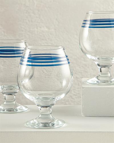 Cosy Lines Водна Чаша 3 Броя Заедно С Кафето, Стъкло, Синьо, 390 Ml