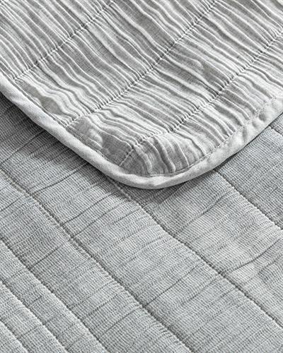 Cosy Rectangles Покривка За Легло Комплект Единичен Размер, Жакард, Сиво, 160 X 240 Cm