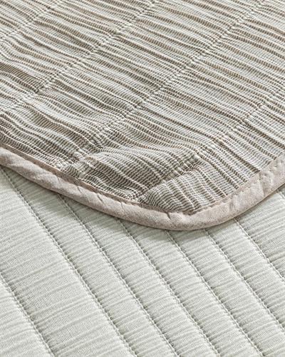 Cosy Rectangles Комплект Кувертюра За Легло Единичен Жакардов с пълнеж 160x240 см Кафяв