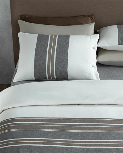 Cosy Stripe Спално Бельо Компле Двоен Размер, Winter Soft, Кафяво-Антрацит, 200 X 220 Cm