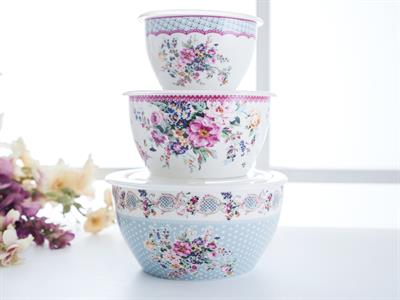 Cottage Garden КУТИЯ ЗА СЪХРАНЕНИЕ 3 комплект New Bone China 10x13x15 cm Pink