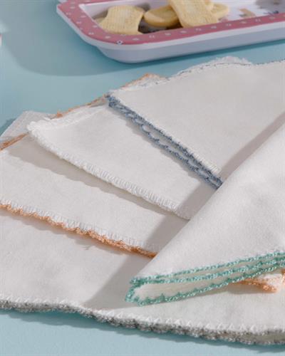 Cotton Бебешки Кърпички За 10 Бр., Памучен, Кремово, 20 X 20 Cm