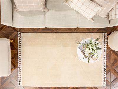 Cozy Plaid Plush Carpet 120x180 cm Beige