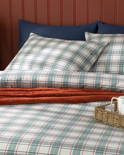 Cozy Plaid Спално Бельо Компле Двоен Размер, Мъжки Шарени Единични Къси Чорапи С Маншети, Зелено, 200 X 220 Cm