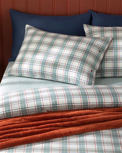 Cozy Plaid Спално Бельо Компле Двоен Размер, Мъжки Шарени Единични Къси Чорапи С Маншети, Зелено, 200 X 220 Cm