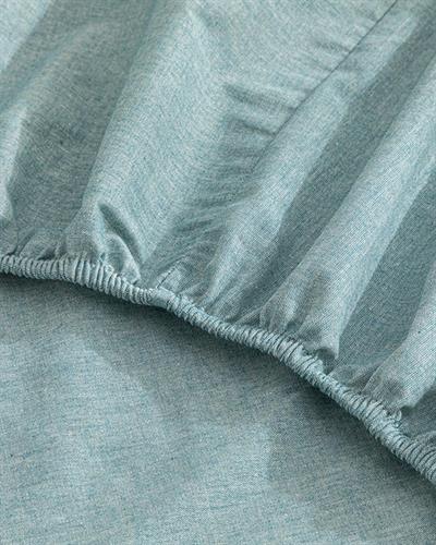 Crispate Seersucker King Size Duvet Cover Set 240x220 cm Petrol Blue – Coral