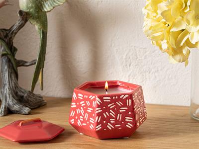 Crispy Ароматен Свещ Тъмно Розово, 270 G