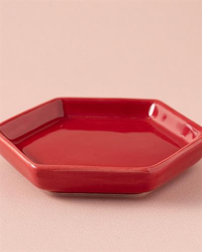 Crispy Flowers Купички За Ядки Керамика, Червено, 10 Cm