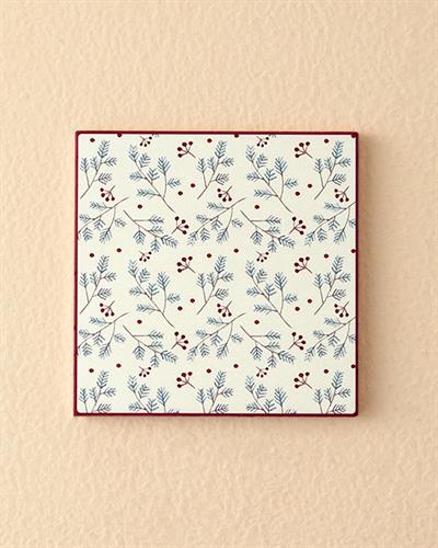 Crispy Flowers Подложка За Топло Сервиране Керамика 16x16 см Червен