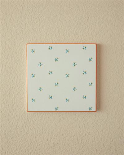 Crochet Flowers Подложка За Топло Сервиране Керамика 16x16 см Кремав