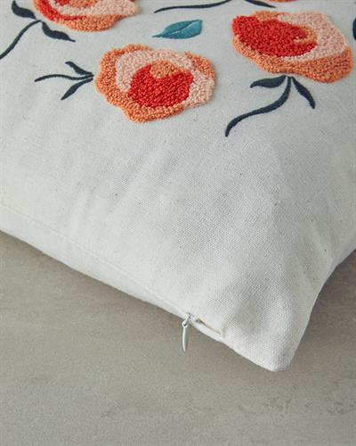 Възглавница С Пълнеж Бродерия с перфорация 45x45 cm Натурален