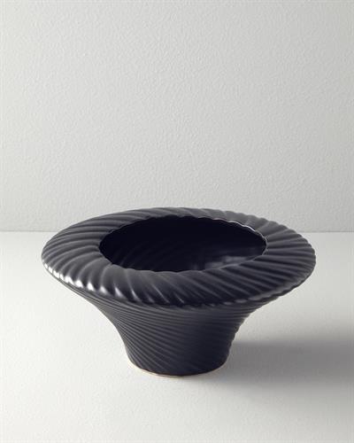 Crown Ваза Керамика 28x28x13 см Антрацит