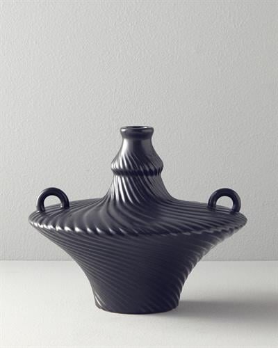 Crown Ваза Керамика 28x28x24 см Антрацит