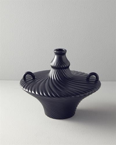 Crown Ваза Керамика 28x28x24 см Антрацит