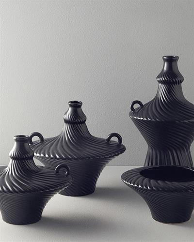 Crown Ваза Керамика 33x33x30 см Антрацит