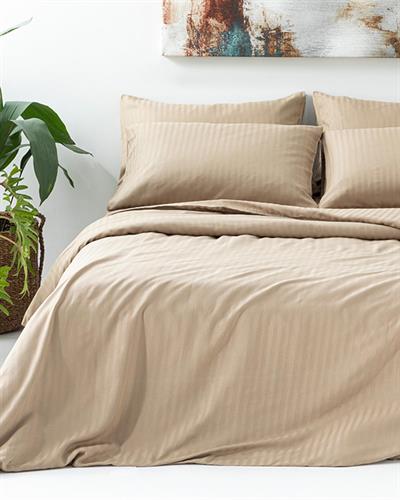 Crystal Спално Бельо Компле Единичен Размер, Копринен Кепър, Древно Злато, 160 X 220 Cm