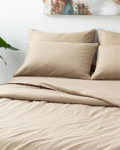 Crystal Спално Бельо Компле Единичен Размер, Копринен Кепър, Древно Злато, 160 X 220 Cm