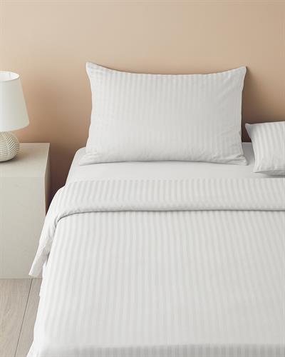 Crystal Спално Бельо Компле Двоен Размер, Копринен Кепър, Бяло, 200 X 220 Cm