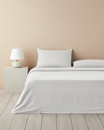 Crystal Спално Бельо Компле Двоен Размер, Копринен Кепър, Бяло, 200 X 220 Cm