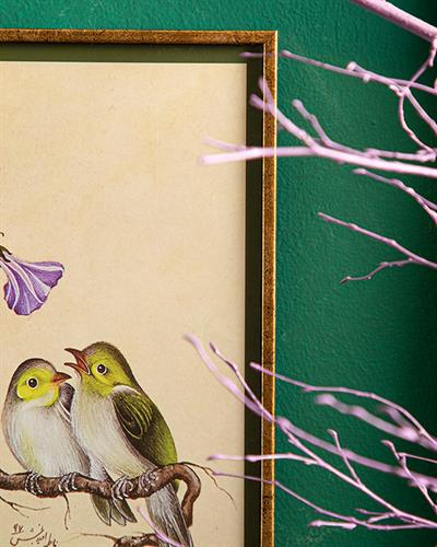 Crystal Bird Картина 18x23 см Златен