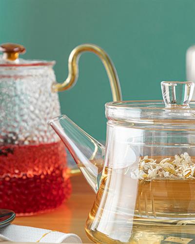 Crystal Bird Borosilicate Glass with Strainer Pot 800 ml Transparent