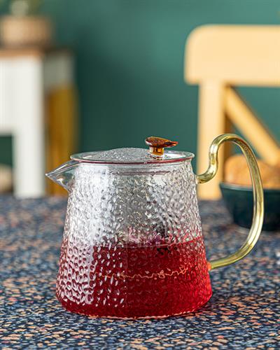 Crystal Bird Borosilicate Glass with Strainer Pot 800 ml Transparent