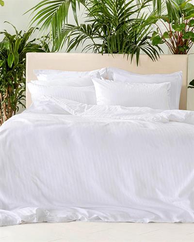 Crystal Спално Бельо Компле Super King Size, Копринен Кепър, Бяло, 260 X 220 Cm