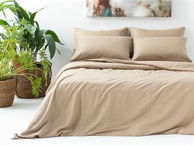 Crystal СПАЛНО БЕЛЬО КОМПЛЕ super king size Копринен Twill 260x220 cm Ancient Gold