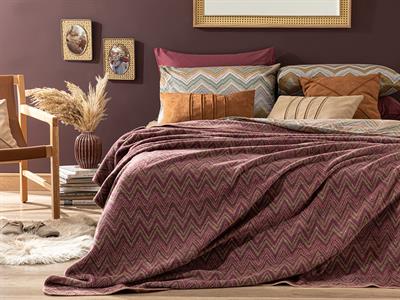 Cult Zigzag Одеяло Единичен Памучен 150x200 см Дамсон