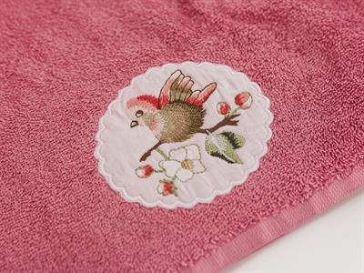 Cute Birds ХАВЛИИ ЗА РЪЦЕ Бродирани 30x50 cm DarkPink