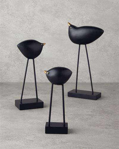 Cute Birds Фигурка Полирезин 8x4,5x18,5 см. Черен