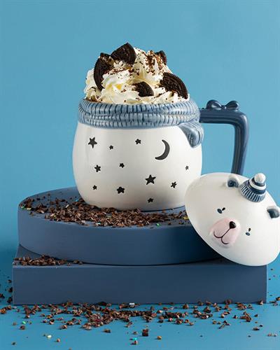 Cute Teddy Чаша С Капак, Dolomit, Тъмно Синьо, 480 Ml