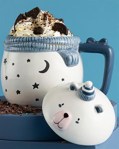 Cute Teddy Чаша С Капак, Dolomit, Тъмно Синьо, 480 Ml