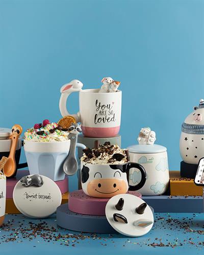 Cute Teddy Чаша С Капак, Dolomit, Тъмно Синьо, 480 Ml