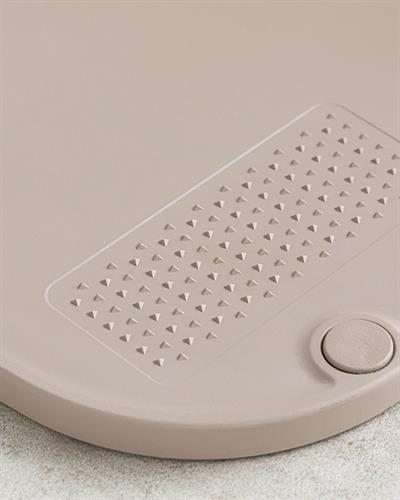 Cutting Set Дъска За Рязане С Белачка, Пластмасов, Тъмно Бежово, 37 X 26 Cm