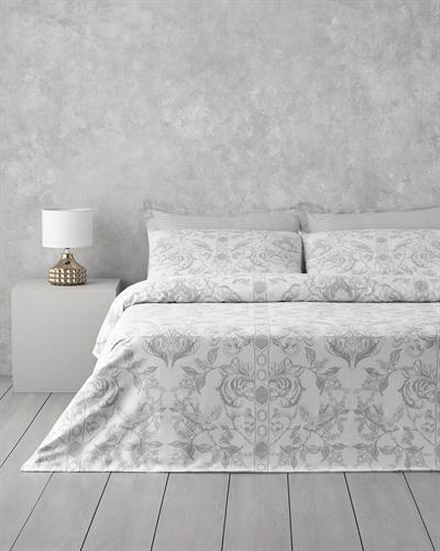 Спален Комплект Двоен Памук Сатен 200x220 см Сребърен