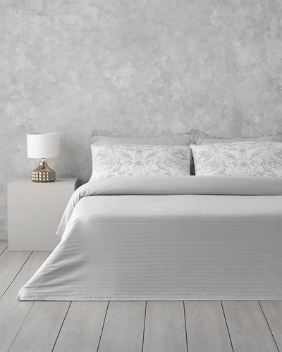 Спален Комплект Двоен Памук Сатен 200x220 см Сребърен