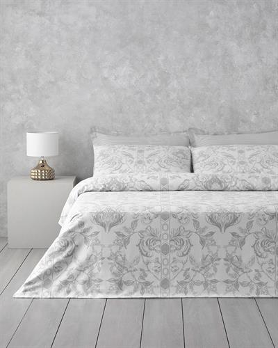 Спален Комплект Кралски размер Памук Сатен 240x220 см Сребърен