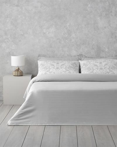 Спален Комплект Кралски размер Памук Сатен 240x220 см Сребърен