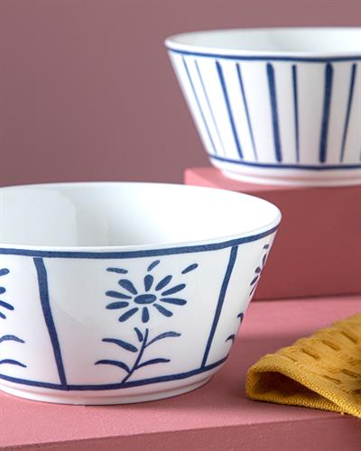 Dainty Daisy Купа 2Бр., Bone Порцелан, Синьо, 14 Cm
