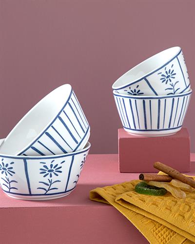 Dainty Daisy Купа 2Бр., Bone Порцелан, Синьо, 11 Cm