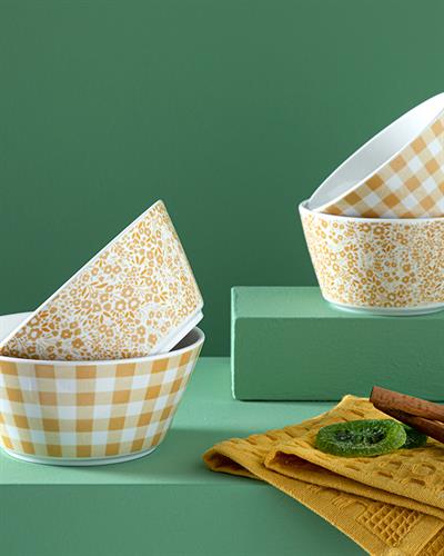 Dainty Flowers Купа 2Бр., Bone Порцелан, Горчица, 11 Cm