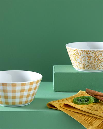 Dainty Flowers Купа 2Бр., Bone Порцелан, Горчица, 14 Cm