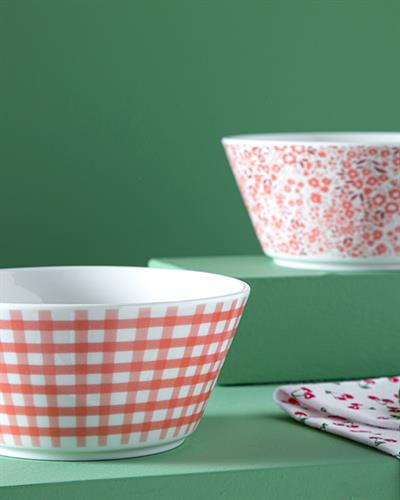 Dainty Notion bone porcelain 2 Set Bowl 14 cm Orange,