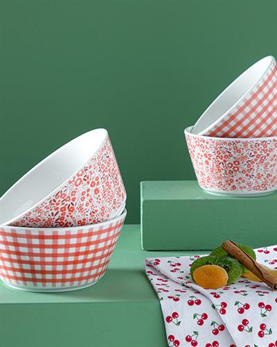 Dainty Notion bone porcelain 2 Set Bowl 14 cm Orange,