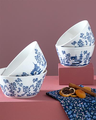 Dainty Views bone porcelain 2 Set Bowl 14 cm Dark Blue